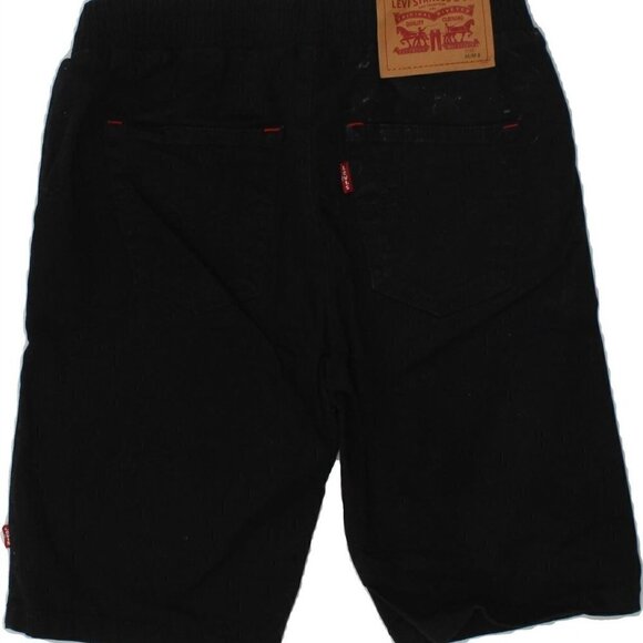 LEVI'S Boys Slim Fit Black Casual Shorts drawstring elasticized waist L/10-12 - Picture 3 of 4